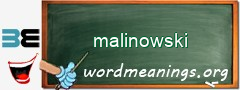 WordMeaning blackboard for malinowski